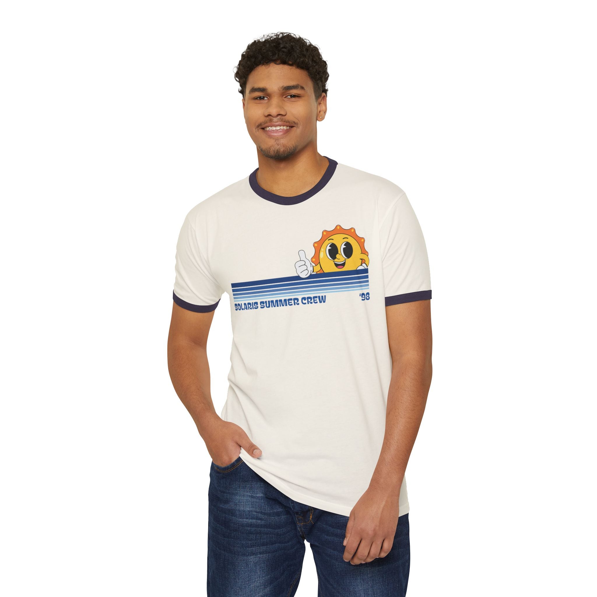 Sunny Summer Crew Ringer Tee