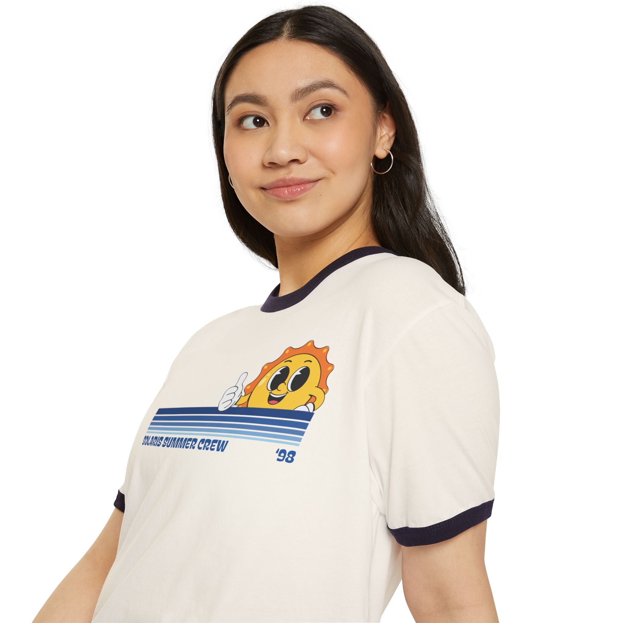 Sunny Summer Crew Ringer Tee