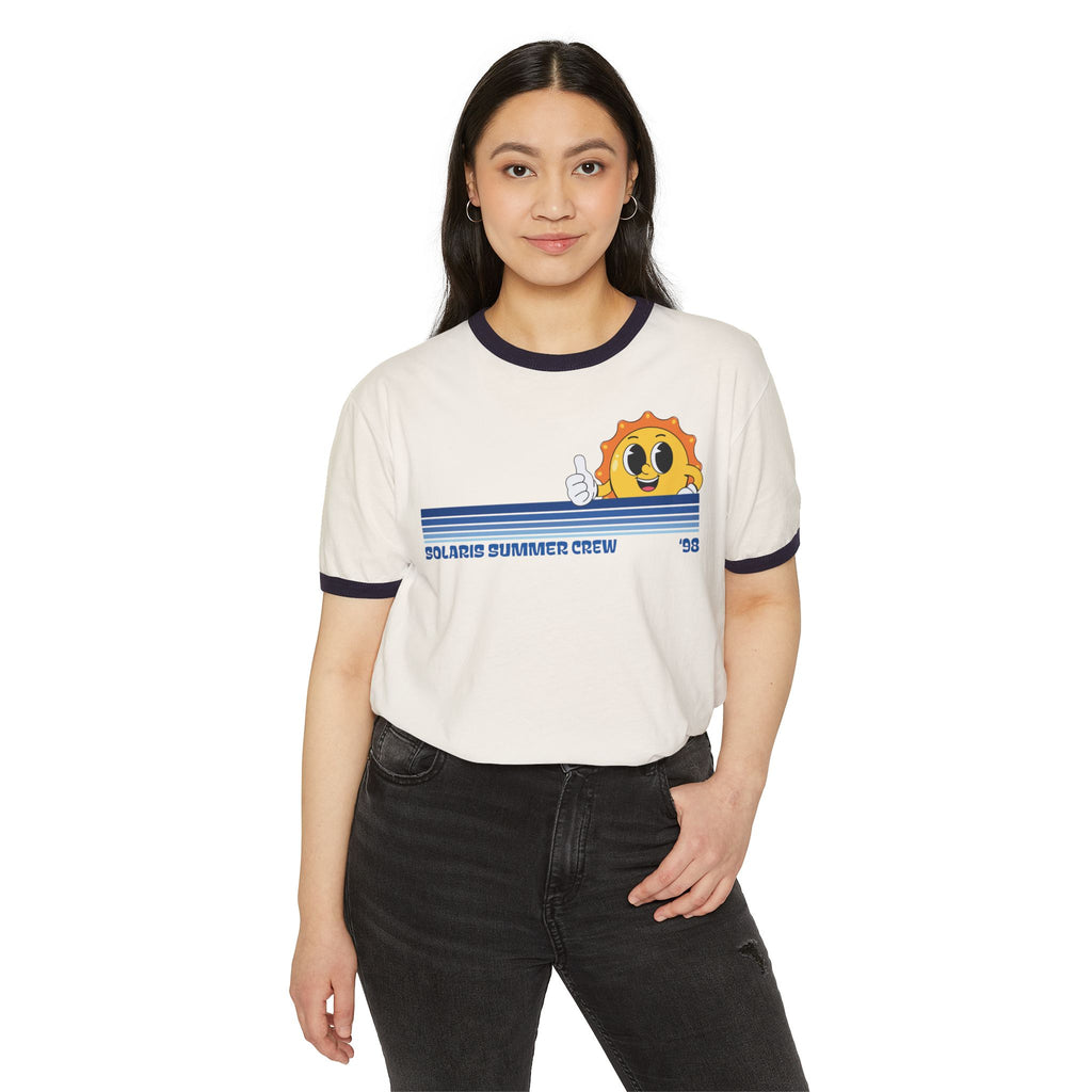 Sunny Summer Crew Ringer Tee