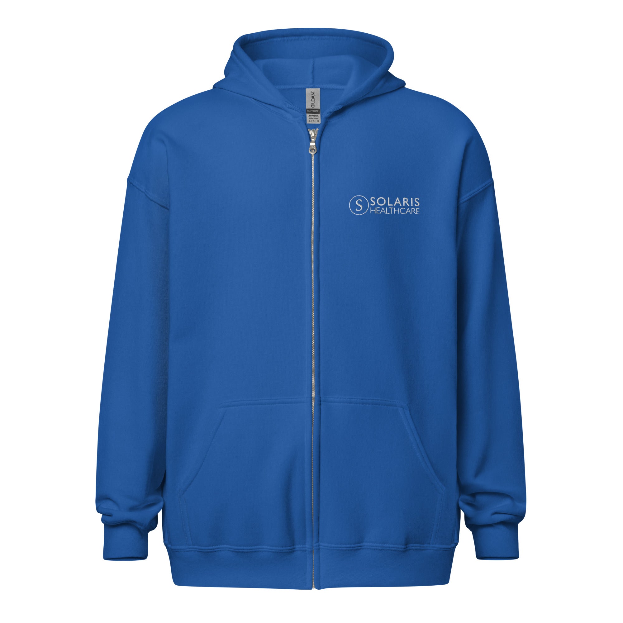 Embroidered Solaris Zip Hoodie Heavy Blend - Blue